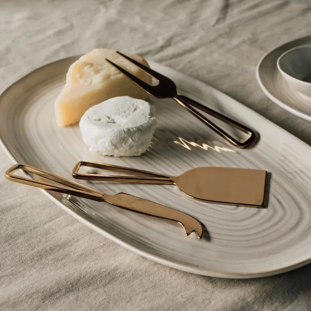 Gold Cheese Knives | Set of 3